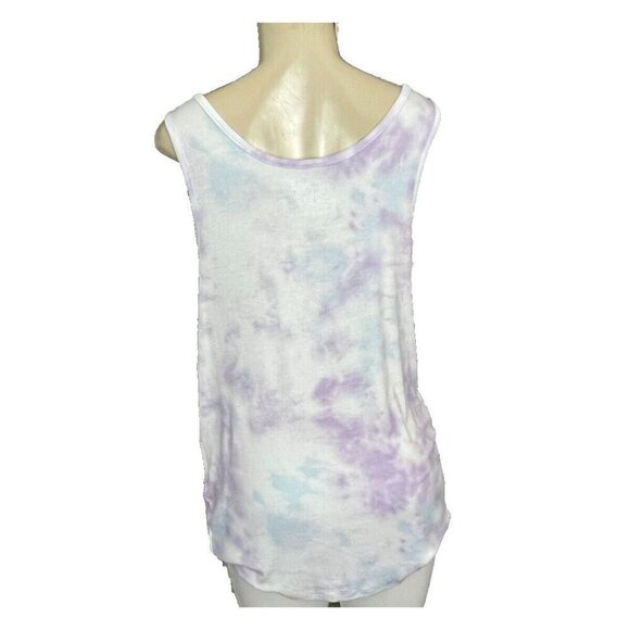 Terra & Sky 0X Lilac Tie-Dye Ribbed Scoop Neckline Tank Top - Picture 3 of 5